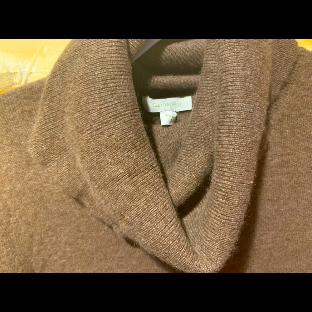 100% Cashmere, Cowlneck Garnet Hill Sweater.